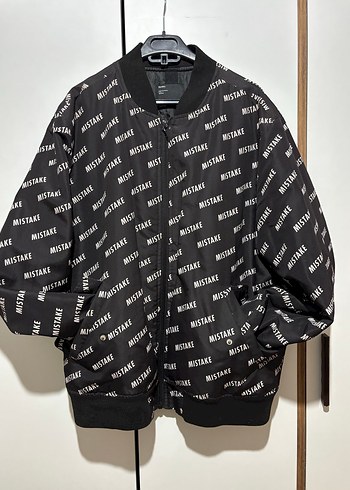 Siyah Baskılı Erkek Bomber Ceket - Görsel 8