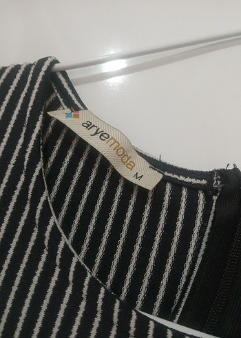 Kadın Gri Çizgili Uzun Tulum - Görsel 3