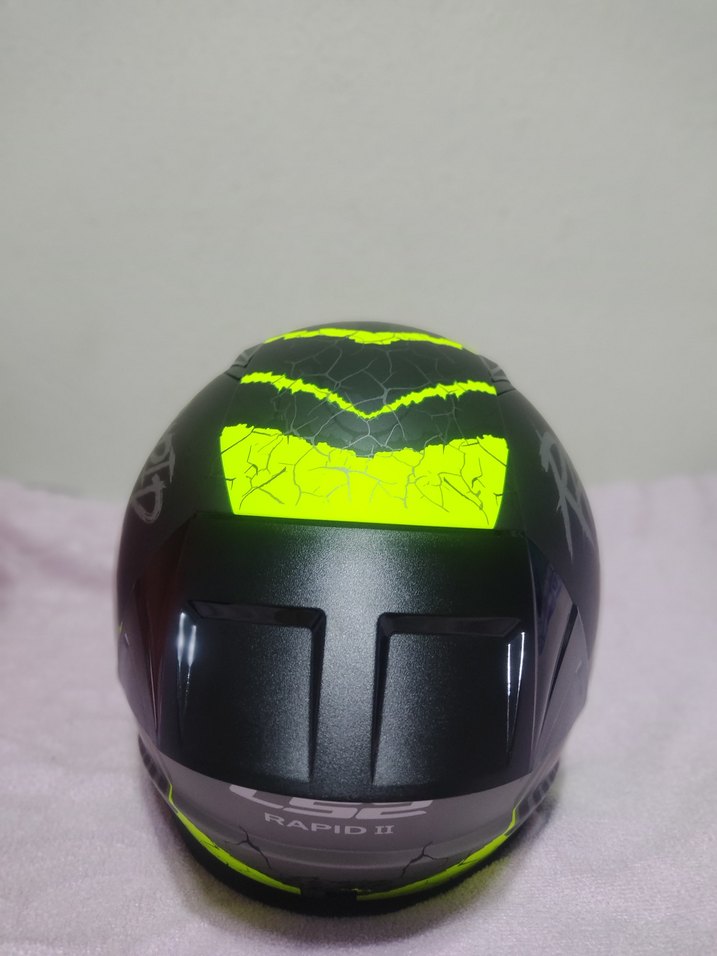 Renkli Baskılı Biker Motosiklet Kaskı - Görsel 4