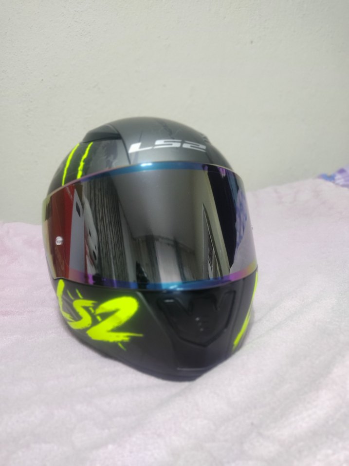 Renkli Baskılı Biker Motosiklet Kaskı - Görsel 2