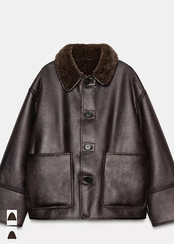 Kahverengi Peluş Kadın Ceket - Görsel 2