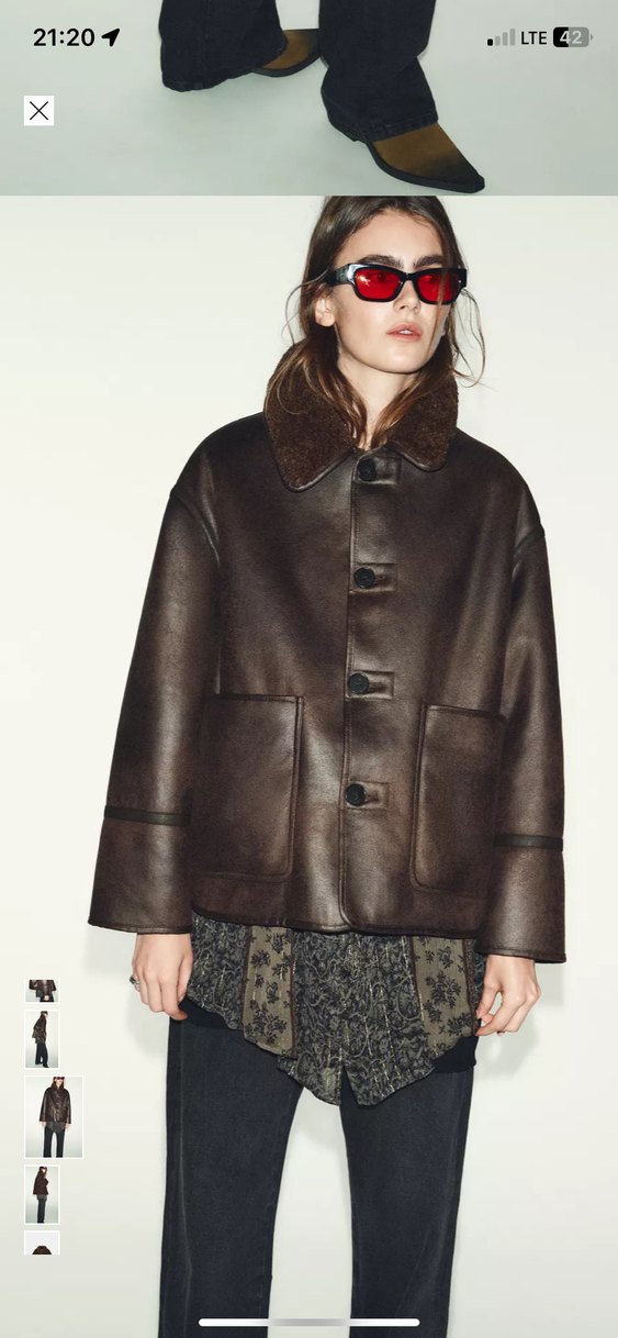 Kahverengi Peluş Kadın Ceket - Görsel 3