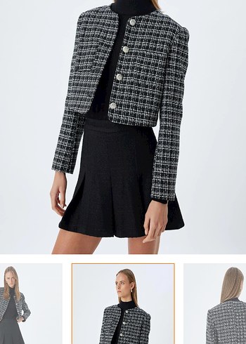 Düğmeli Tüvit ceket - Görsel 2