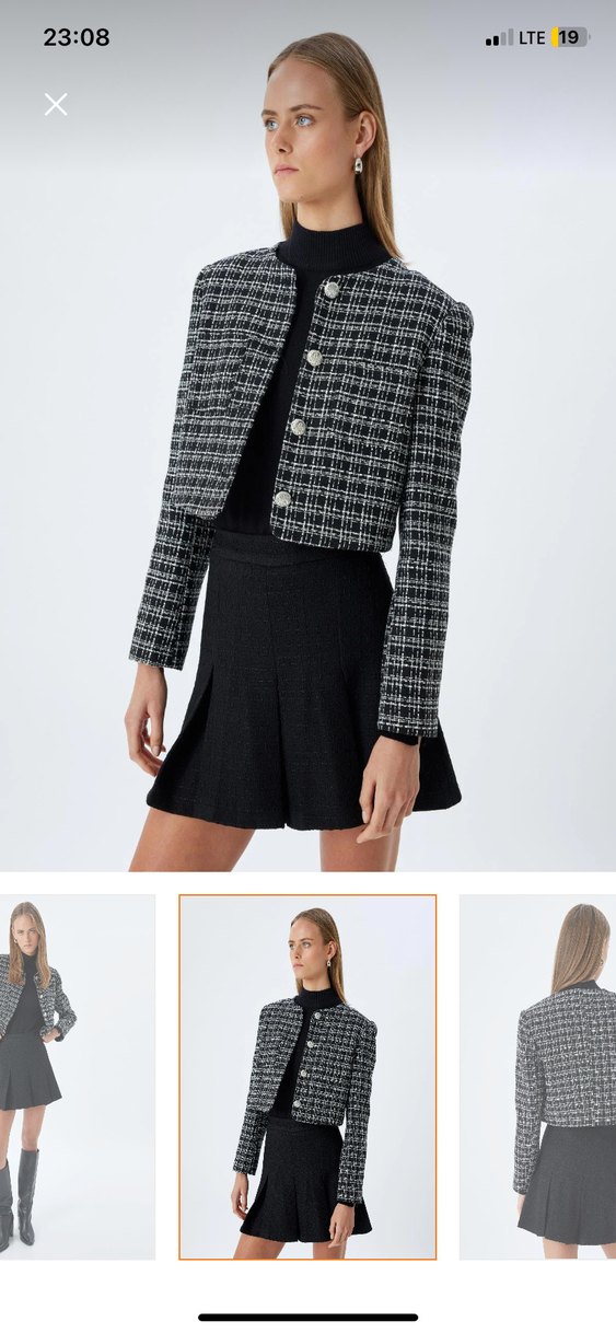 Düğmeli Tüvit ceket - Görsel 2