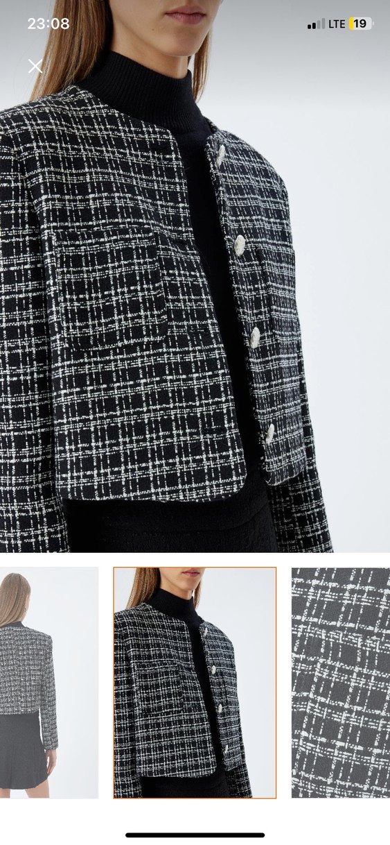 Düğmeli Tüvit ceket - Görsel 3