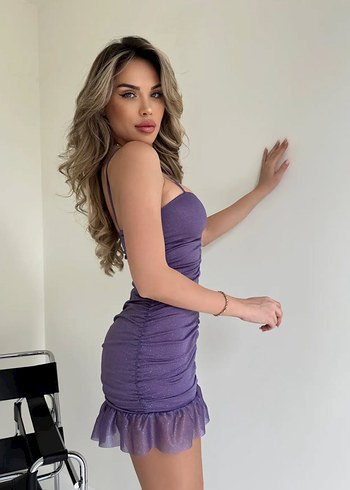 Siyah Mini Simli Gece Elbisesi (ilan açtır) - Görsel 7