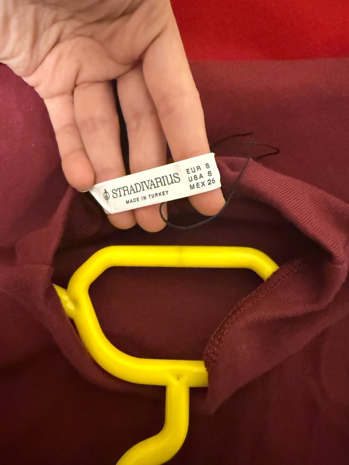 Bordo Midi Elbise - Görsel 3