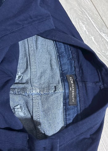 Lacivert Rahat Kesim Hamile Kot Pantolon - Görsel 4