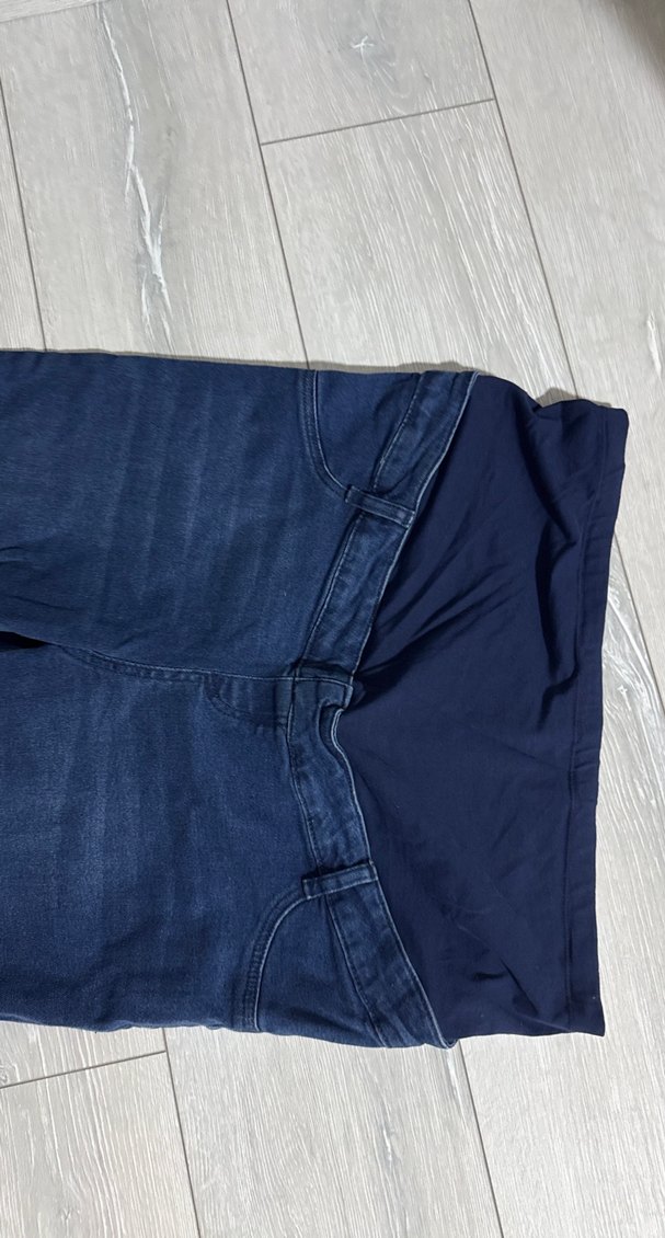 Lacivert Rahat Kesim Hamile Kot Pantolon - Görsel 3