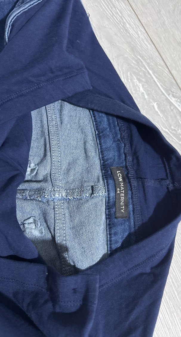 Lacivert Rahat Kesim Hamile Kot Pantolon - Görsel 4