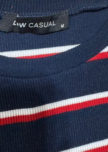 Çizgili Kısa Kollu Uzun Kadın Elbise - Görsel 3