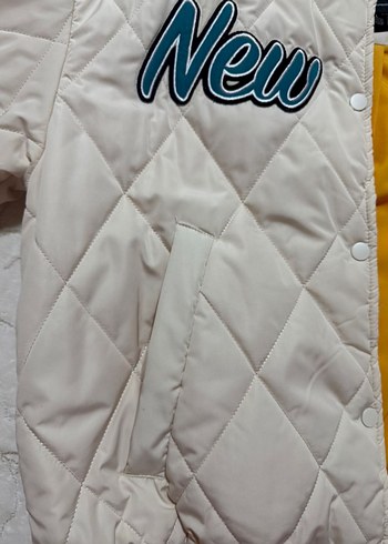 Nakışlı Beyaz Street Wear Kadın Ceket - Görsel 4