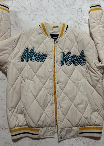 Nakışlı Beyaz Street Wear Kadın Ceket - Görsel 2