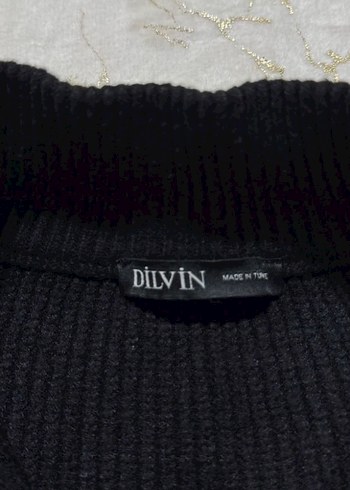 Düğmeli Siyah Beyaz Çizgili Kadın Kazak - Görsel 4