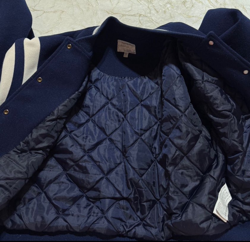 Mavi Baskılı Düğmeli Kadın Spor Ceket - Görsel 4