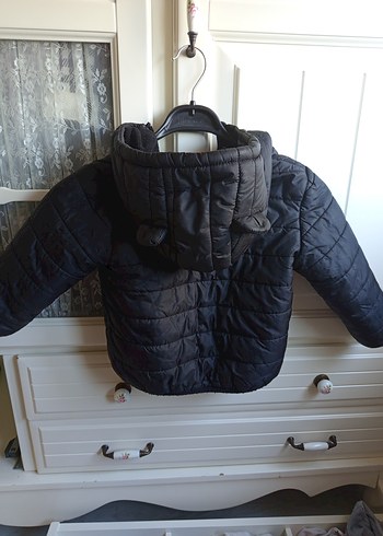 Erkek Çocuk Fermuarlı siyah Mont - Görsel 3