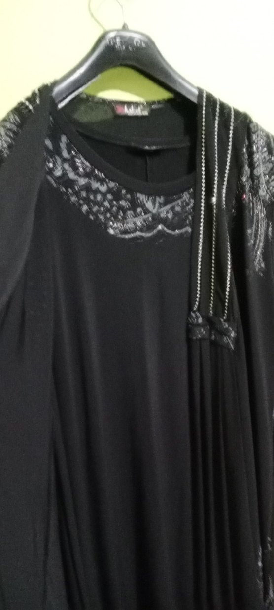 Uzun Kollu Siyah Gotik Kadın Elbise - Görsel 3