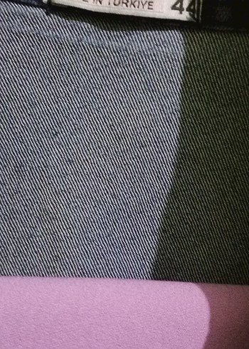 Düğmeli Mor ve Gri Denim Kadın ikili takım - Görsel 2