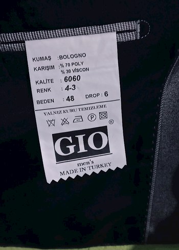 Düğmeli Siyah Erkek Takım Elbise Ceket - Görsel 3