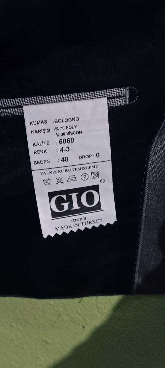 Düğmeli Siyah Erkek Takım Elbise Ceket - Görsel 3