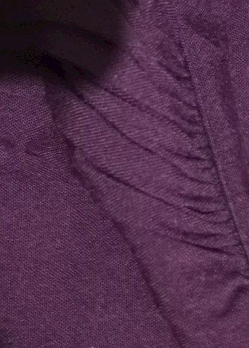Mor Uzun Kollu Salaş Keten Tunik ikili takım - Görsel 2