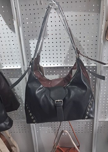 Kahverengi Baskılı Deri Kadın Omuz Çantası - Görsel 2