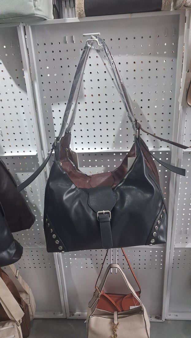 Kahverengi Baskılı Deri Kadın Omuz Çantası - Görsel 2