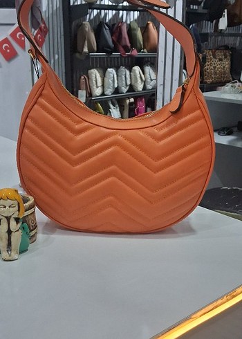 Kahverengi Deri Kadın Omuz Çantası - Görsel 2