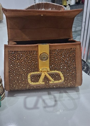 Parlak Kahverengi Süet Kadın Çanta - Görsel 3