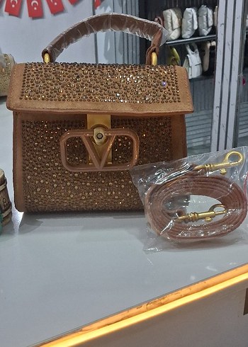 Parlak Kahverengi Süet Kadın Çanta - Görsel 4