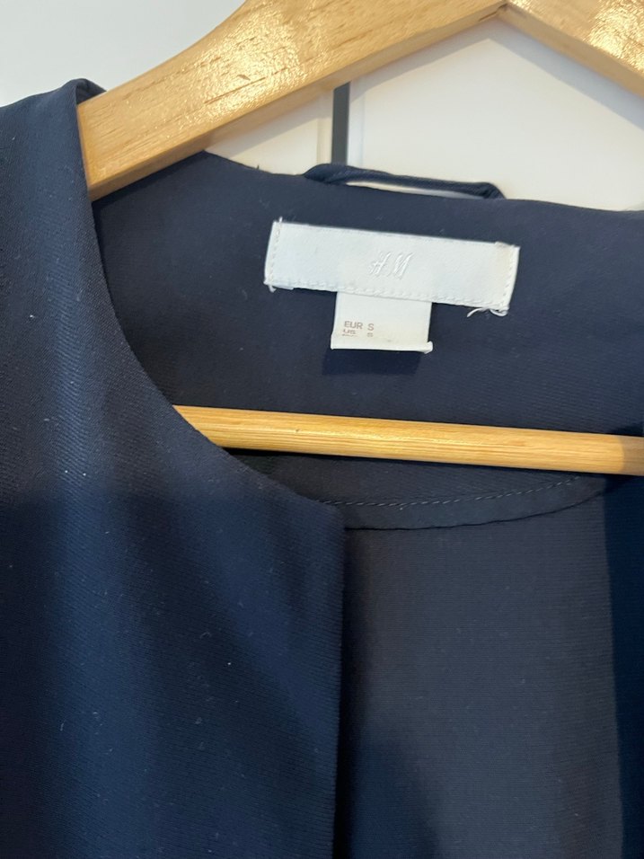 H&M Siyah Salaş Uzun ceket - Görsel 2