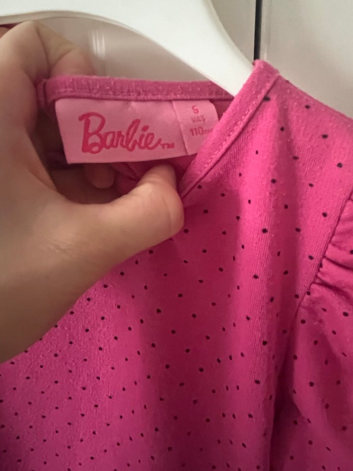 Uzun Kollu, Fırfırlı Pembe Kız Çocuk Elbise - Görsel 2