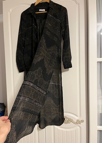 Uzun Siyah Bohem Kadın Tunik - Görsel 2