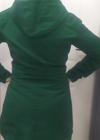 Düğmeli Yeşil Midi Kadın Ceket - Görsel 2