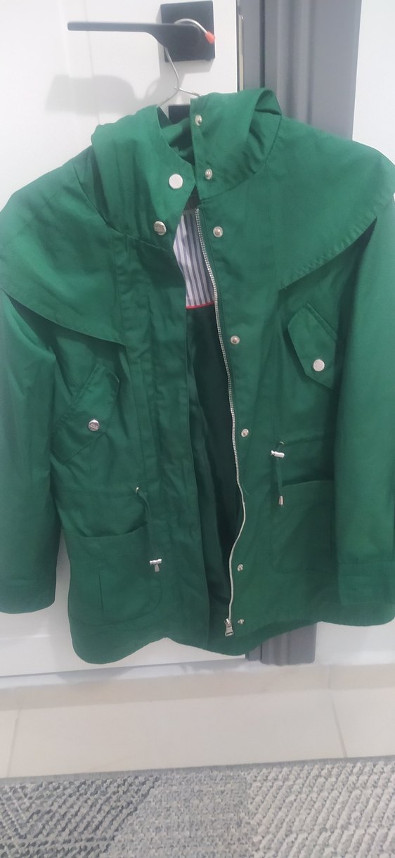 Düğmeli Yeşil Midi Kadın Ceket - Görsel 3