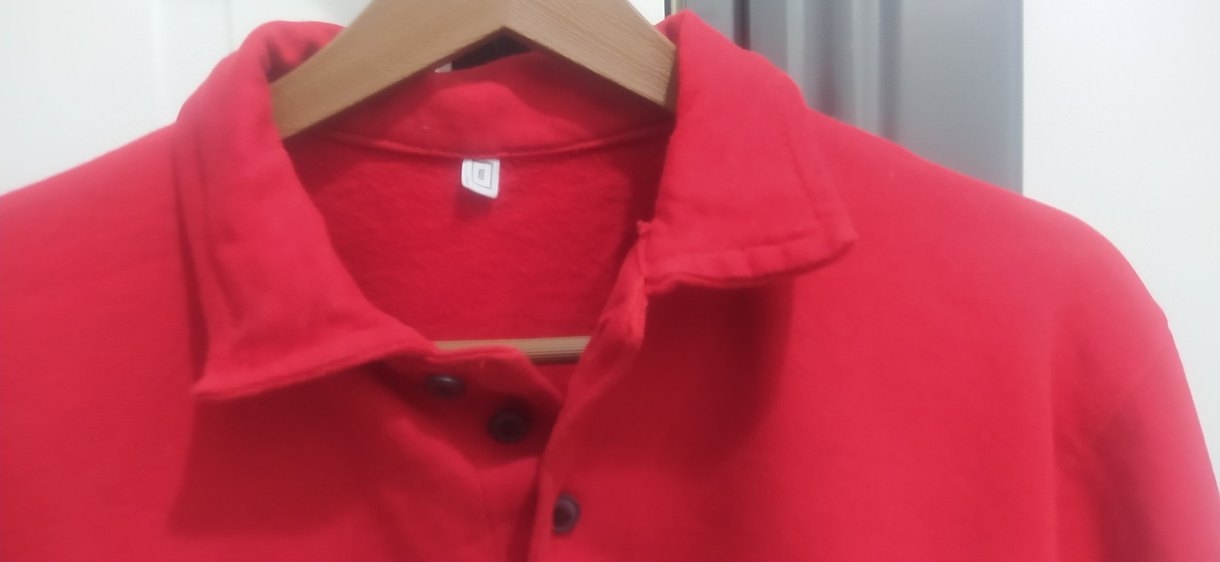 Gri Çizgili Kırmızı Erkek Sweatshirt - Görsel 2