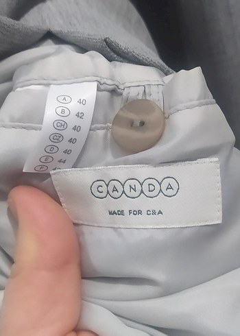 Gri Kadın Keten Blazer Ceket - Görsel 4