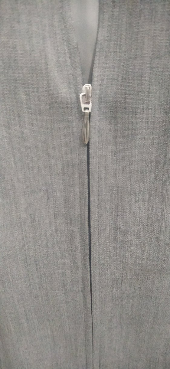 Gri Kadın Keten Blazer Ceket - Görsel 3