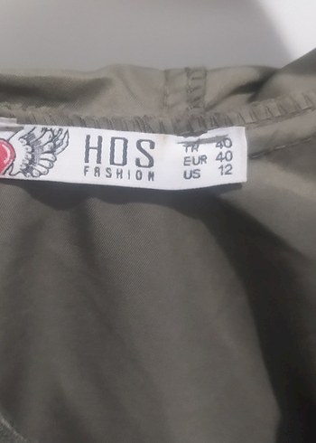 Haki renk Midi Kadın Ceket Fermuarlı - Görsel 5