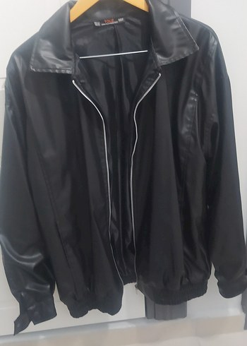 Siyah Parlak Fermuarlı Deri Kadın Ceket - Görsel 10