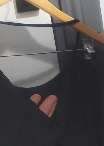 Siyah Baskılı Kadın Tişört - Görsel 5