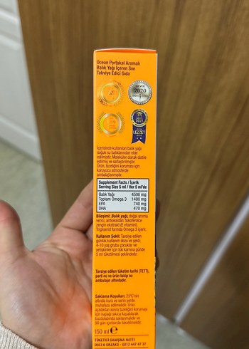 Portakal Aromalı Omega 3 Balık Yağı 150 ml - Görsel 2