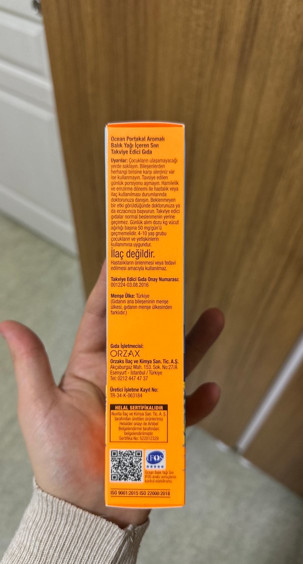 Portakal Aromalı Omega 3 Balık Yağı 150 ml - Görsel 3