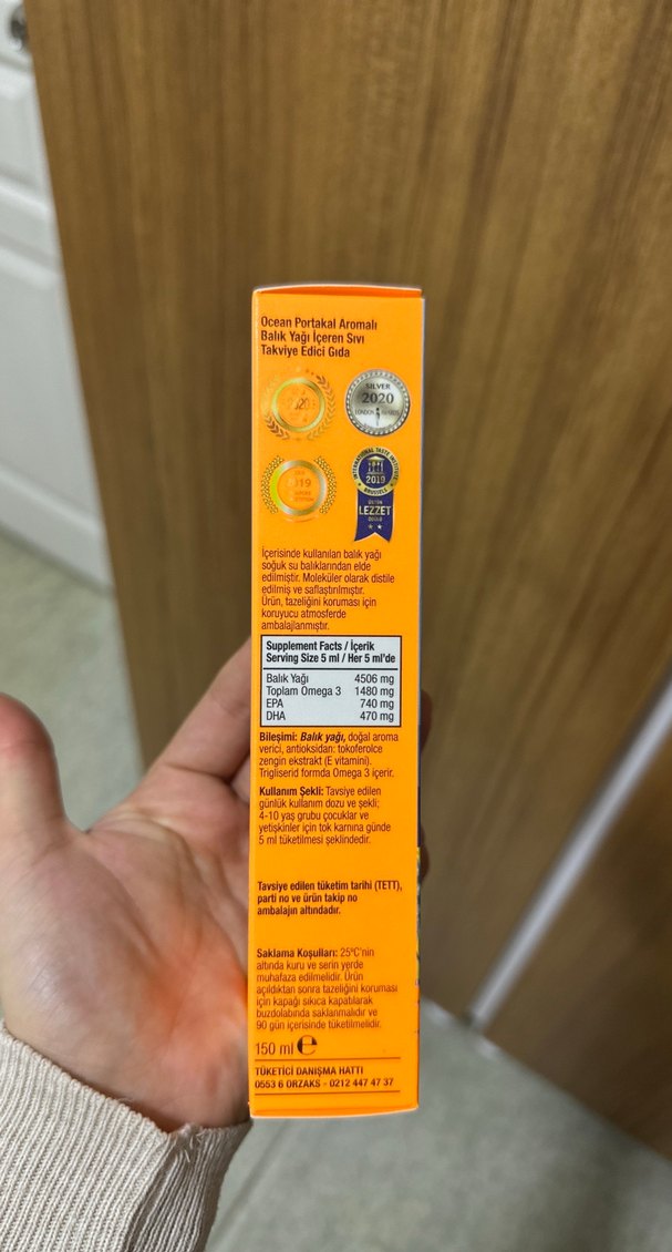 Portakal Aromalı Omega 3 Balık Yağı 150 ml - Görsel 2