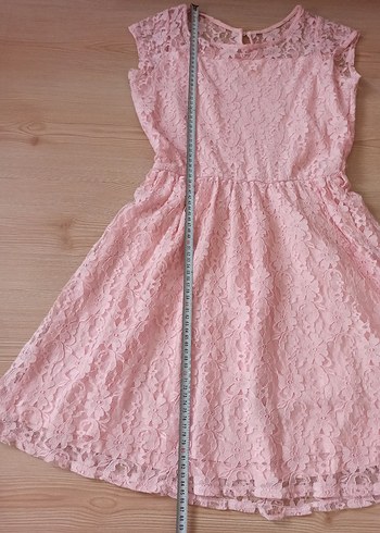 Pembe Baskılı Midi elbise - Görsel 2