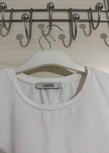 Beyaz Kısa Kollu Basic Kadın Tişört - Görsel 2