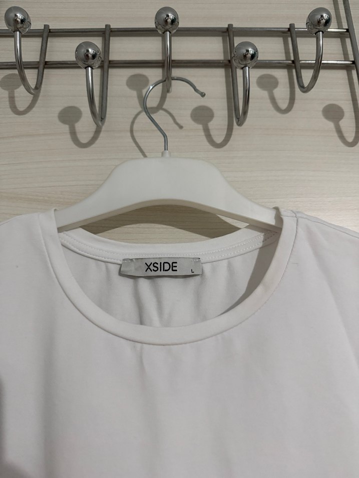 Beyaz Kısa Kollu Basic Kadın Tişört - Görsel 2