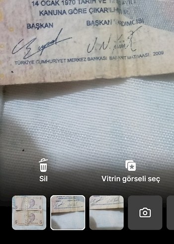 eski bankotlu 5 TL hatalı basım - Görsel 2