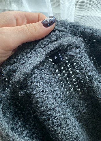 Gri uzun hırka - Görsel 4