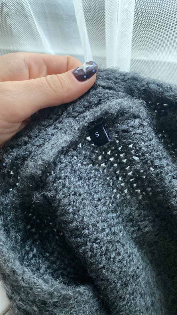 Gri uzun hırka - Görsel 4